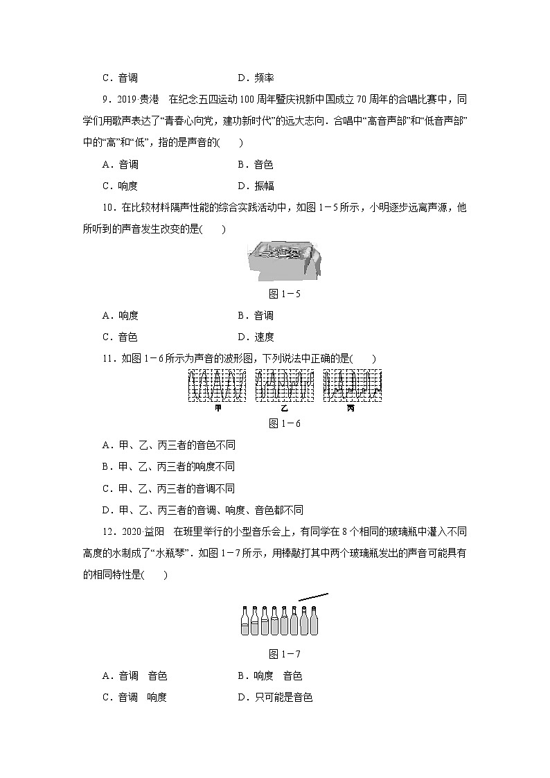 2021年初中物理二轮专项复习(一)   声现象 练习03