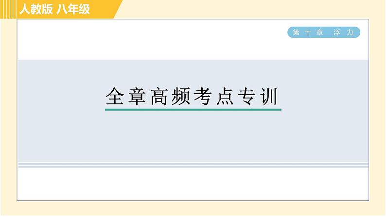 人教版八年级下册物理 第10章 全章高频考点专训 习题课件第1页