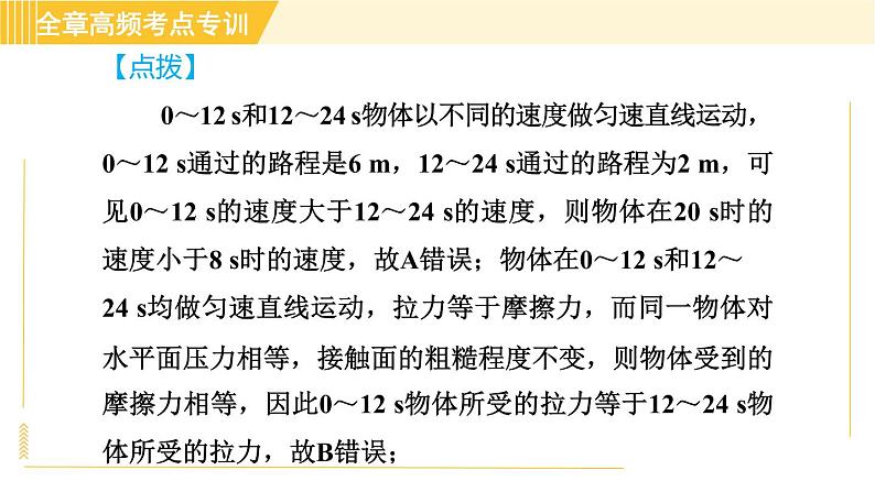 人教版八年级下册物理 第11章 全章高频考点专训 习题课件第7页