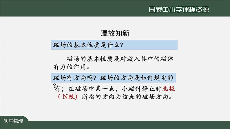 磁现象 磁场(第二课时) 课件 初中物理人教版九年级全册（2021-2022学年）第2页