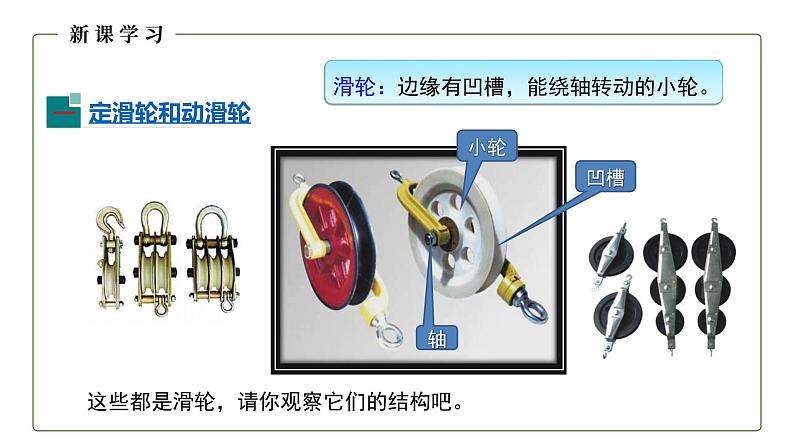 人教版初中物理八年级下册 12.2　滑轮 课件第5页