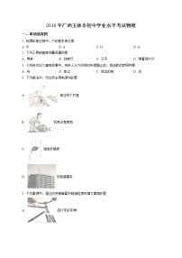 2019年中考真题精品解析 物理（广西玉林市）精编word版(解析版+原卷版)