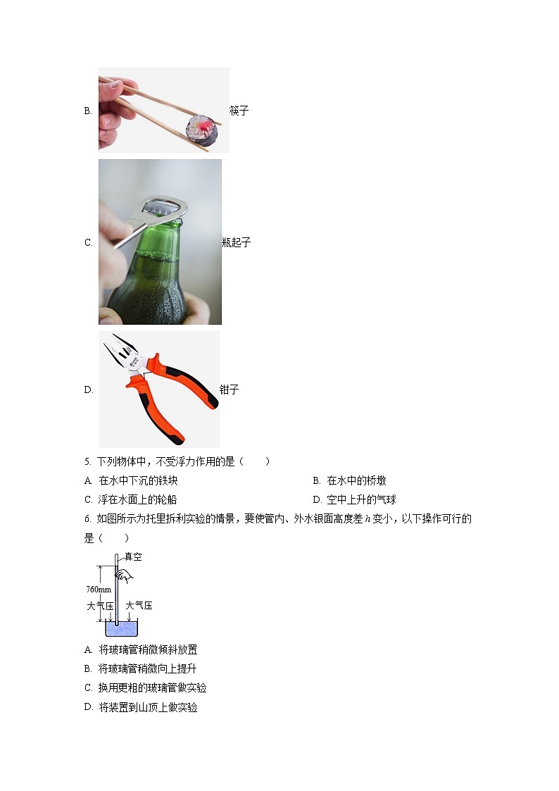 精品解析：2020年广西百色市中考物理试题（原卷版）第2页