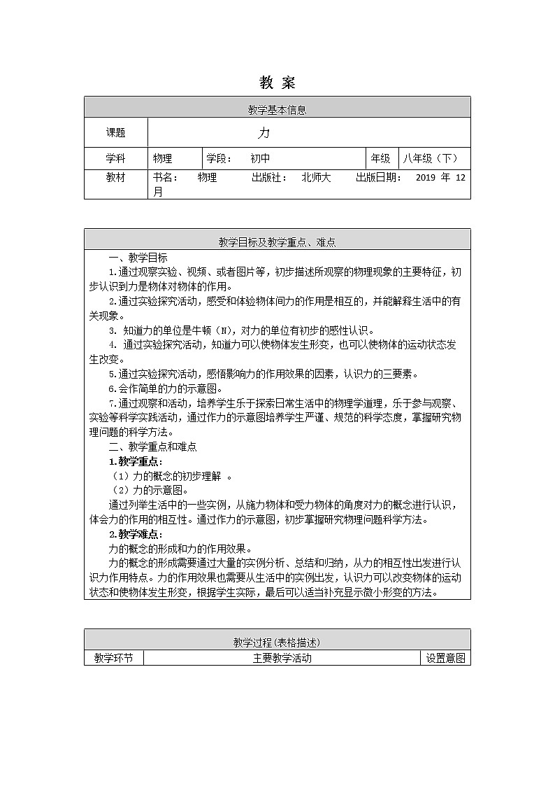 0511初二物理（师大版）-力课件PPT01