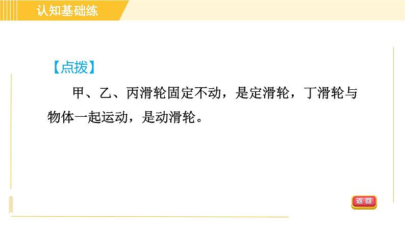 人教版八年级下册物理 第12章 12.2.2目标一 认识滑轮组 习题课件第5页