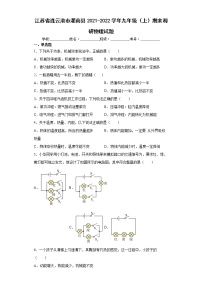 江苏省连云港市灌南县2021-2022学年九年级（上）期末调研物理试题（word版 含答案）