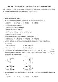 河南省周口市鹿邑县2021-2022学年八年级上学期期末考试物理试题（word版 含答案）