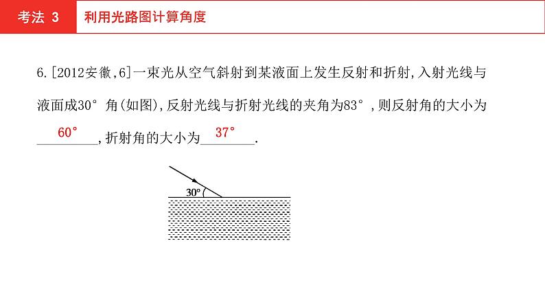 2022年安徽中考物理总复习课件：第二讲 光现象08