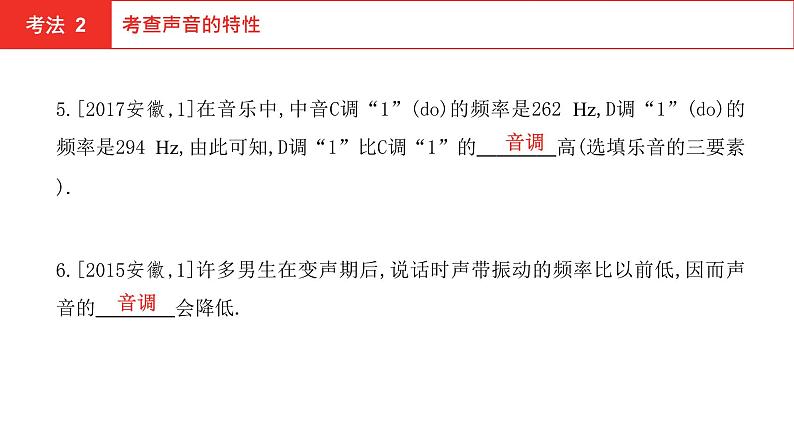 2022年安徽中考物理总复习课件：第一讲 声现象第7页