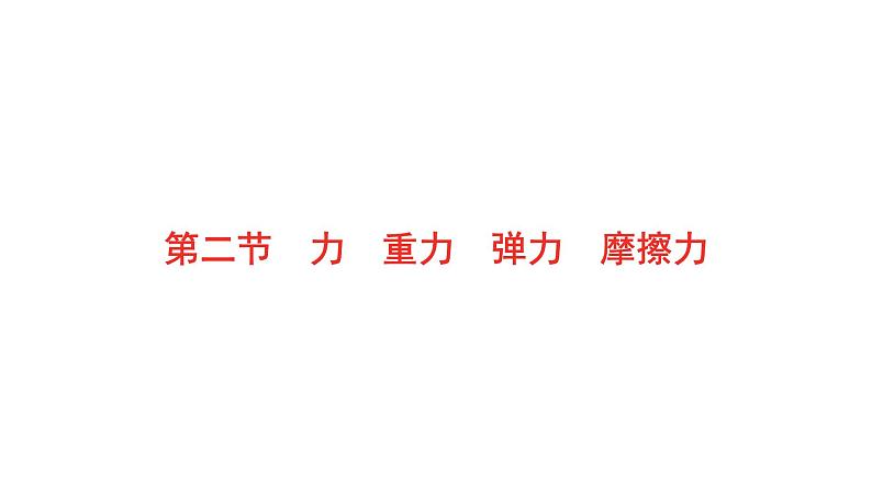 2022年安徽中考物理总复习课件：第五讲 第二节 力  重力  弹力  摩擦力01