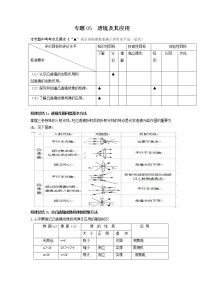 专题05 透镜及其应用-2022年中考物理一轮复习考点方法大突破`学案