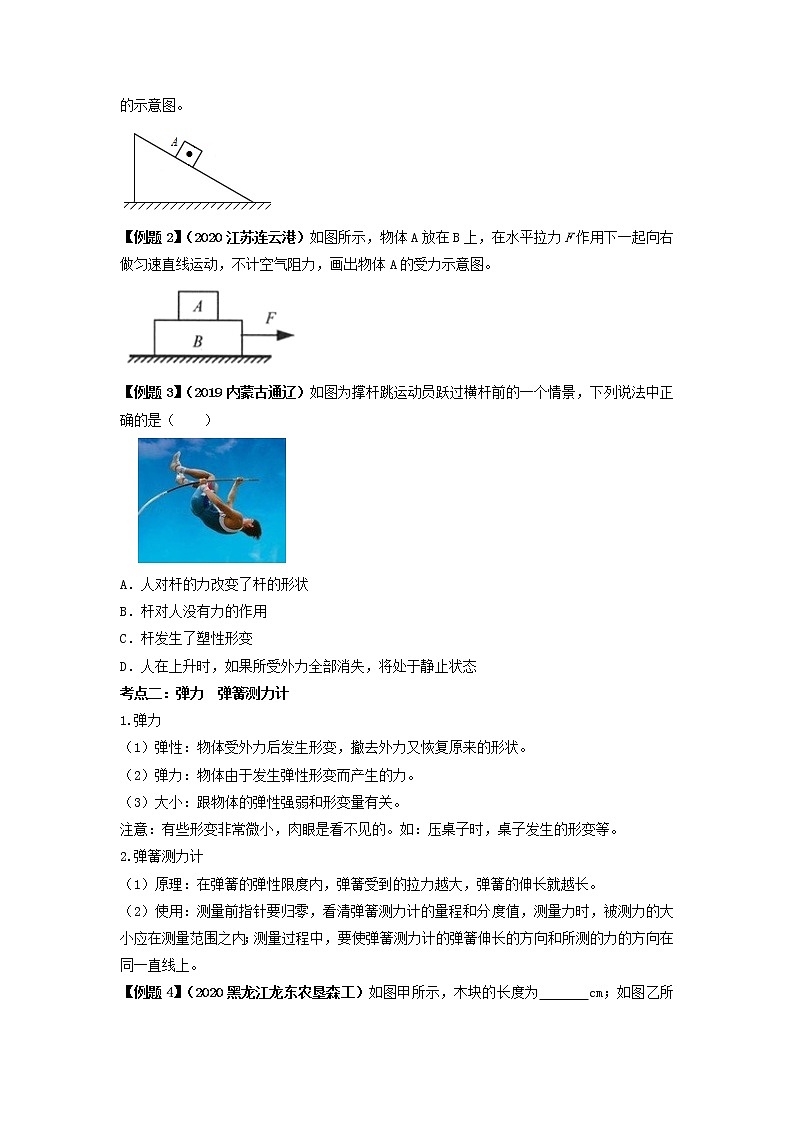 专题07 力-2022年中考物理一轮复习考点方法大突破`学案03
