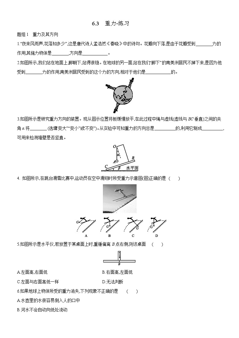 6.3重力（课件+教案 +练习+学案）01
