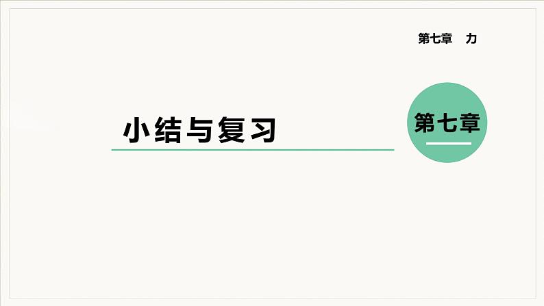 7.4 力小结与复习--2021--2022学年人教版八年级物理下册精品教学课件第1页