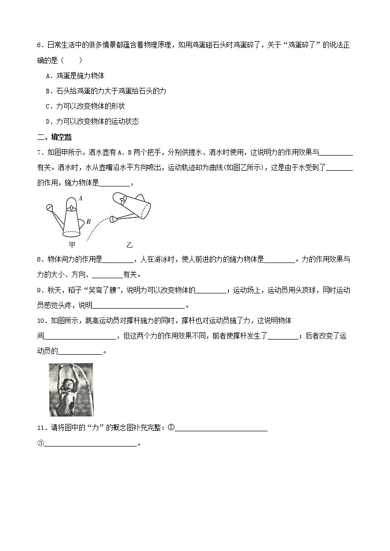 【学霸夯基】2022年中考物理二轮专题复习——力（原卷版）第2页