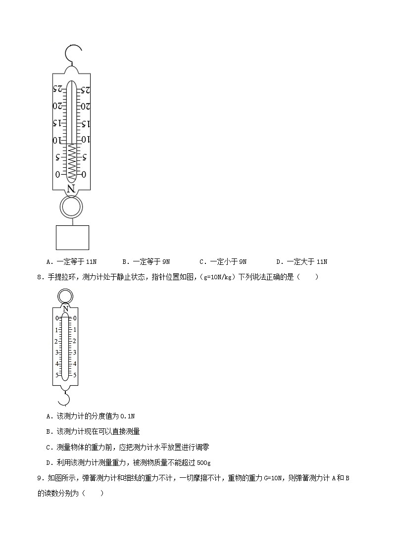 【学霸夯基】2022年中考物理二轮专题复习——弹力（原卷版）第3页