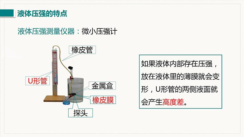 9.2  液体的压强 第1课时 液体压强的特点与计算--2021--2022学年人教版八年级物理下册精品教学课件+教案07