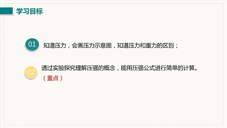 9.1  压强 第1课时  压力和压强--2021--2022学年人教版八年级物理下册精品教学课件+教案03