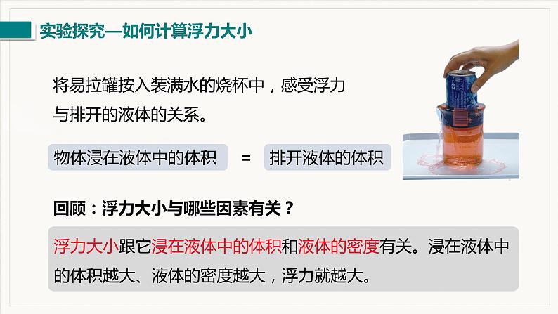 10.2 阿基米德原理--2021--2022学年人教版八年级物理下册精品教学课件+教案04