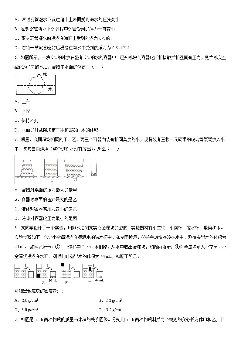 第十章流体的力现象教科版物理八年级下册同步练习（2）02