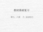 中考物理总复习07-08 力 运动和力PPT课件
