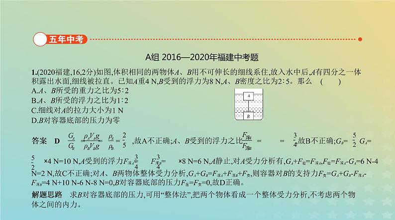 中考物理总复习7_专题七浮力PPT课件（福建专用）第2页