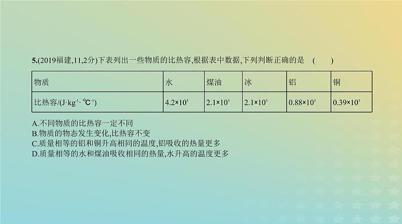 中考物理总复习10_专题十小粒子与大宇宙、机械能和内能PPT课件（福建专用）06