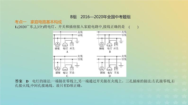 中考物理总复习13_专题十三家庭用电PPT课件（福建专用）08