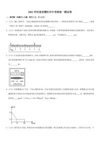 2021河南省濮阳市初三一模物理试卷及答案