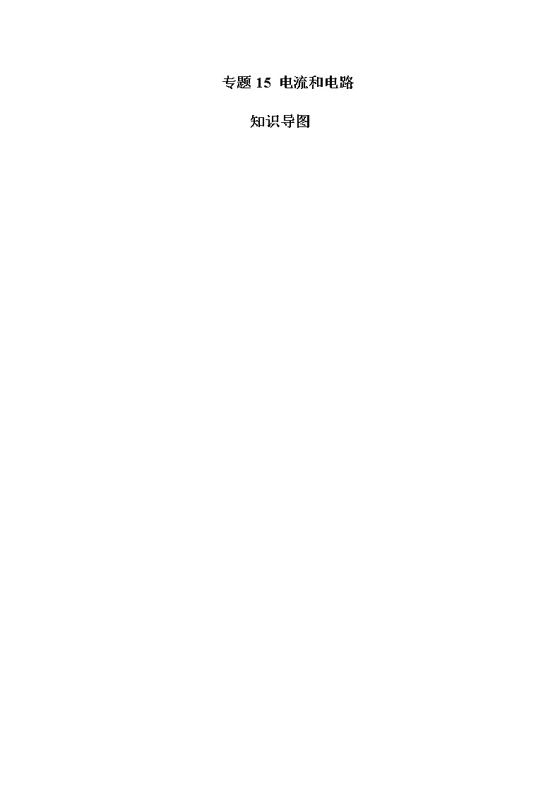 读懂中考物理专题15电流和电路（知识导图）第1页