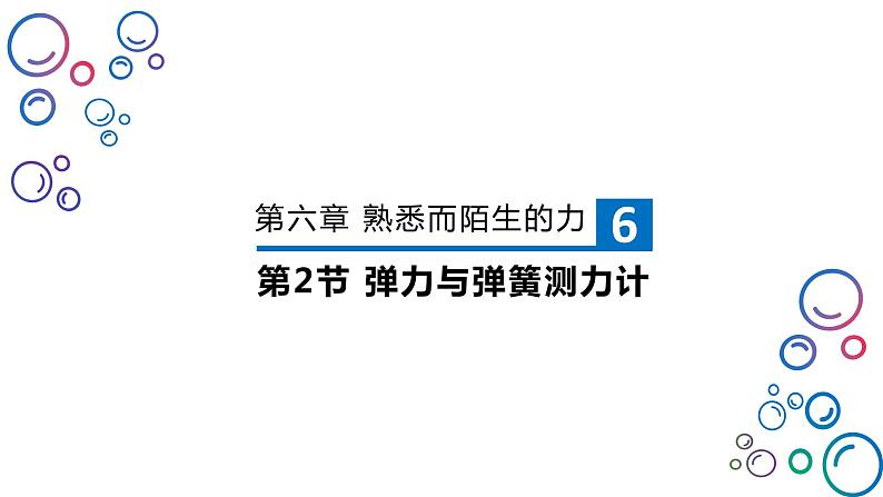 6-3弹力与弹簧测力计课件2021-2022学年沪科版物理八年级全一册第1页