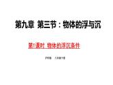 第九章第三节物体的浮与沉第1课时物体的浮沉条件课件2021-2022学年沪科版八年级全一册物理