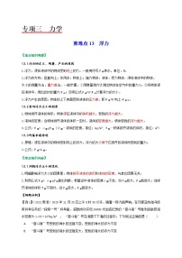 重难点13浮力-2022年中考物理热点及重难点专练试卷（原卷+解析）