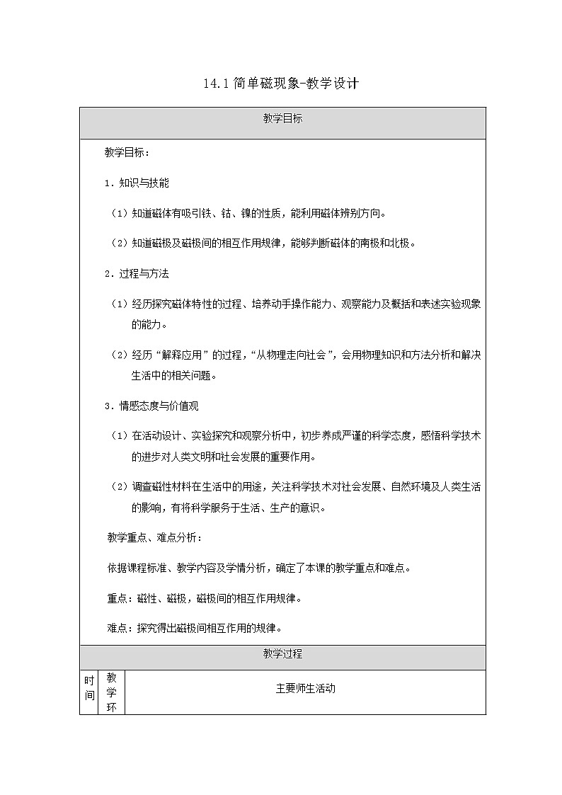 14.1简单磁现象（课件+教学设计+练习+学案）01