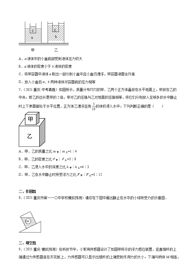 第10章：浮力——2022年中考物理一轮复习题（重庆地区专用）03