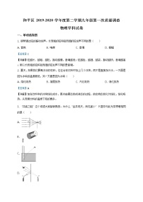 2020年天津市和平区中考一模物理试题