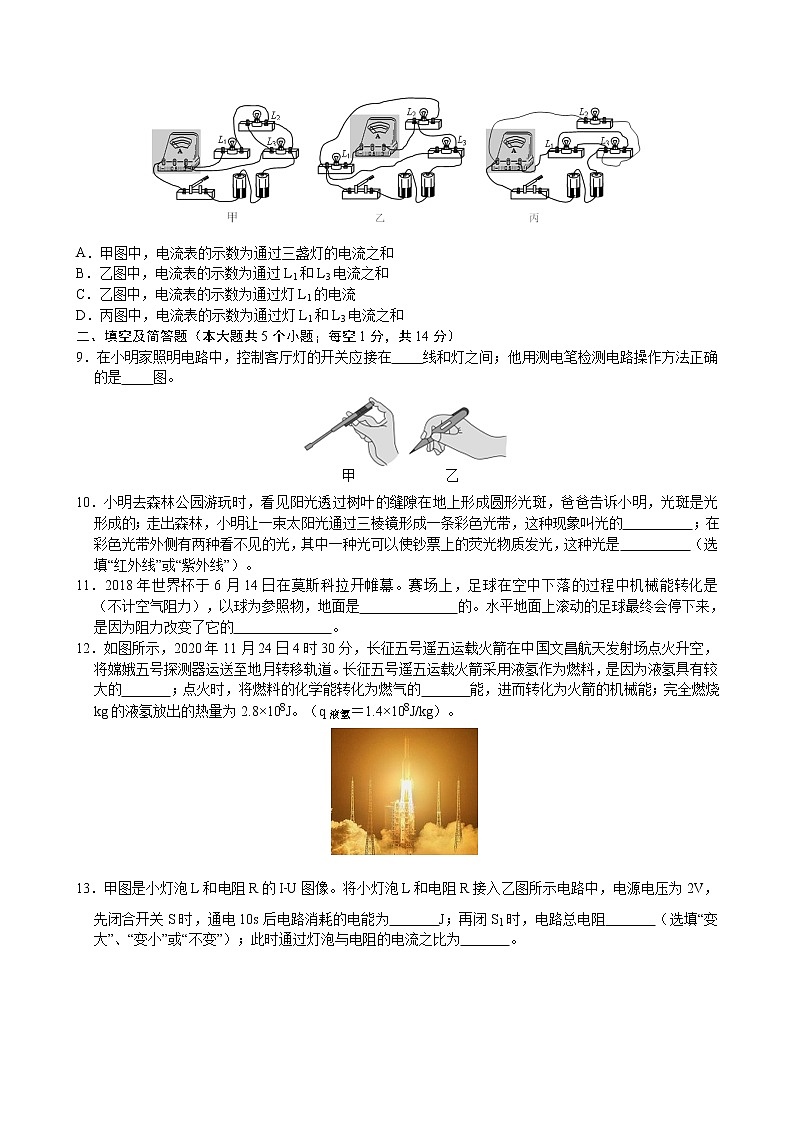 2022年河北省中考  物理    模拟考试题（带解析）03
