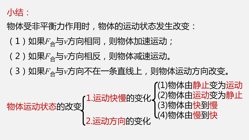 8.3 力改变物体的运动状态（课件）-2019-2020学年八年级物理下册同步精品系列（教科版）(共20张PPT)07