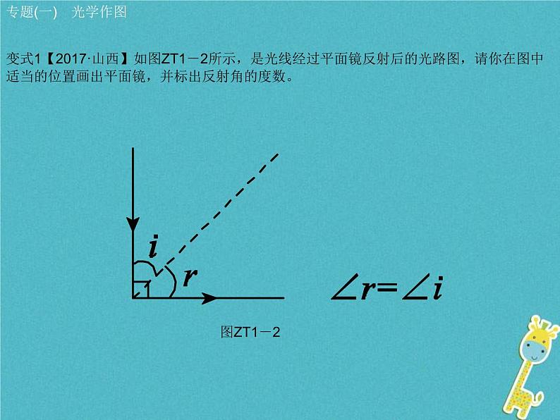 中考物理二轮专题复习突破14《光学作图》复习课件 (含答案)06