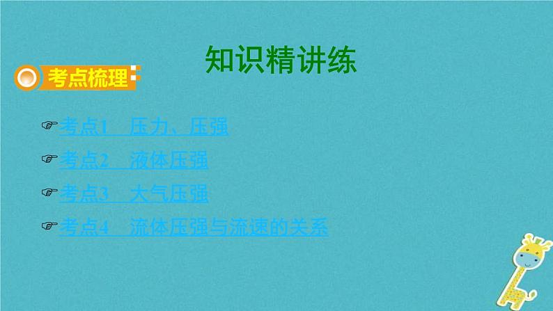 中考物理一轮复习夯实基础过教材第08章《压强》复习课件(含答案)第3页