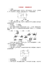 中考物理一轮复习夯实基础过教材专项复习突破5《电路故障分析》 (含答案)