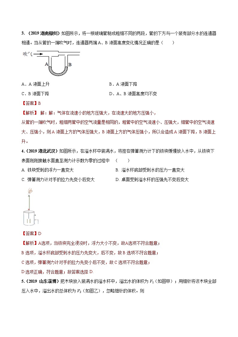 第10章 流体的力现象单元测试-2019-2020学年八年级物理下册同步精品系列（教科版）02