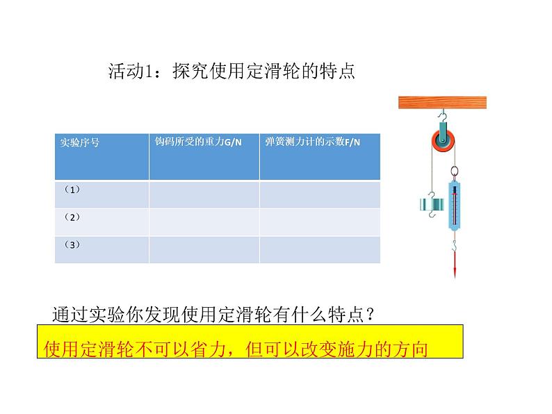 北师大版八年级物理下册课件第九章二、滑轮08