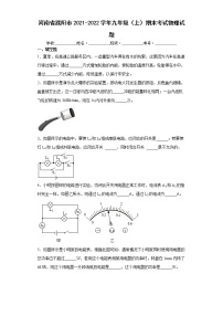 河南省濮阳市2021-2022学年九年级（上）期末考试物理试题（word版含答案）