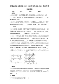 河南省新乡市原阳县2021-2022学年九年级（上）期末考试物理试题（word版含答案）