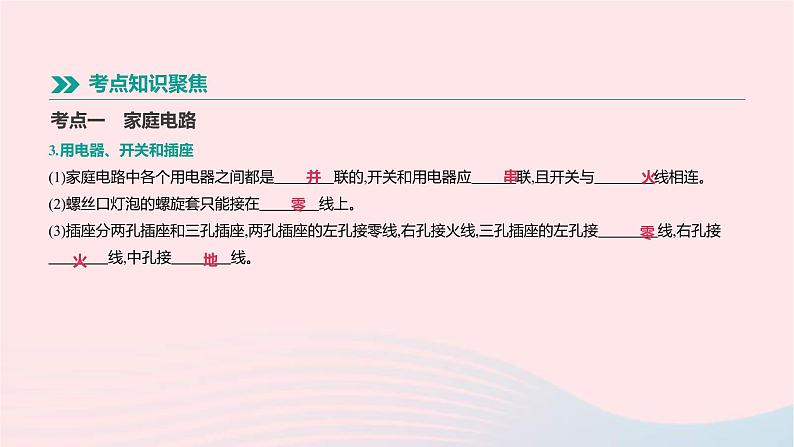 中考物理一轮复习第18单元《家庭电路与安全用电》课件(含答案)第6页