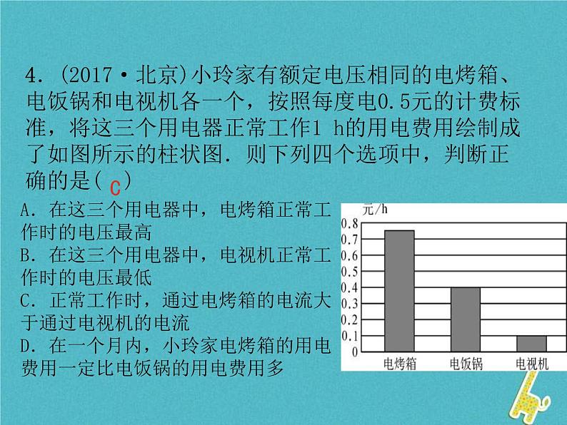 中考物理一轮复习课件第28课时《电功和电热(一)》（含答案）第8页