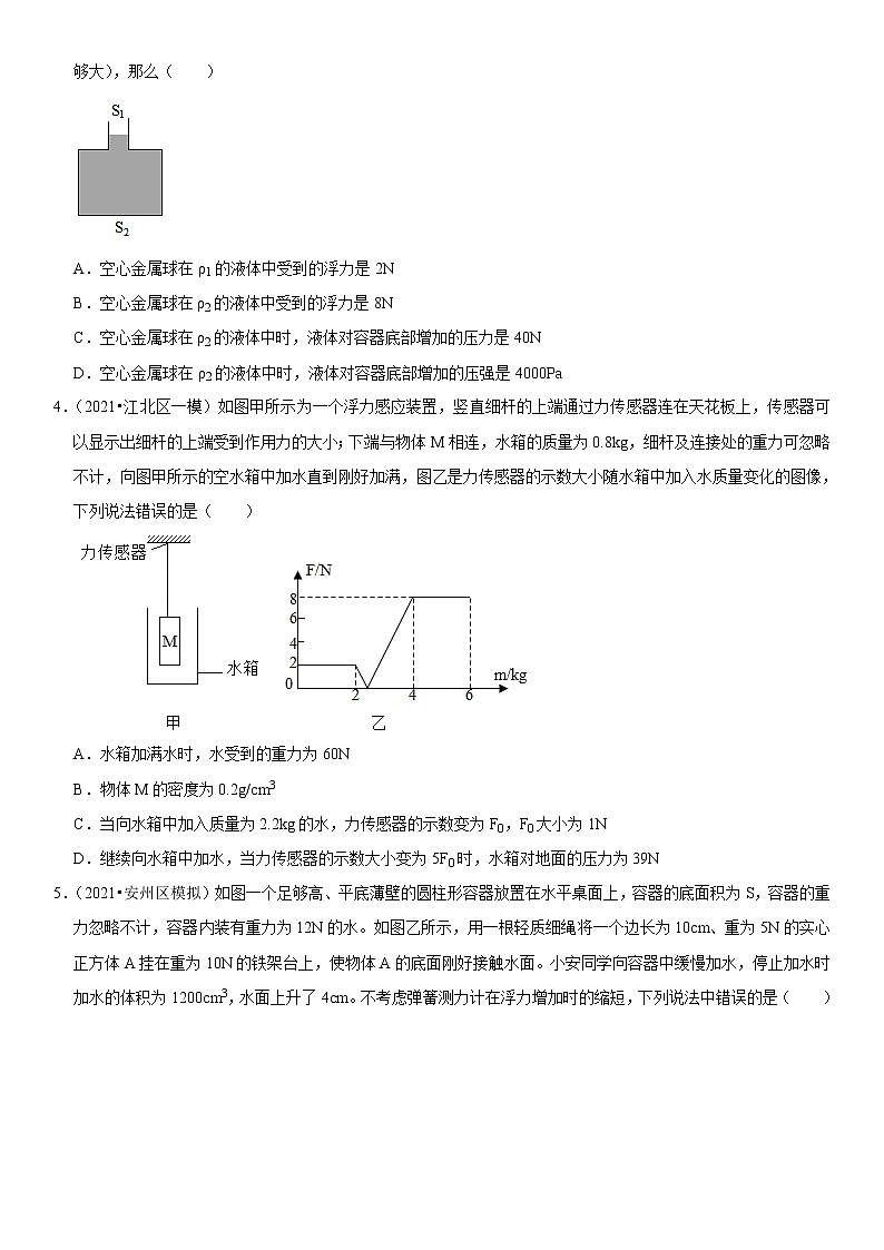 专题08 压强、浮力综合计算-疑难易错题精选（原卷版）第2页