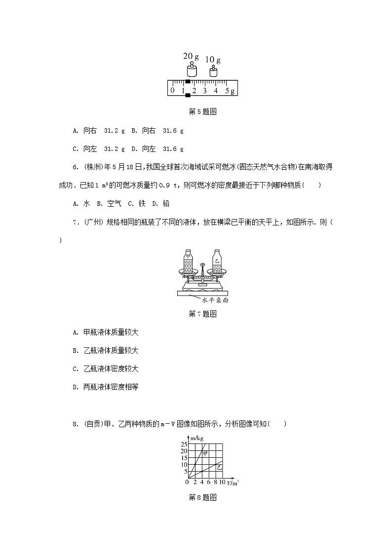 中考物理一轮复习基础过关复习集训06《质量与密度第1节质量密度》练习册（含答案）第2页