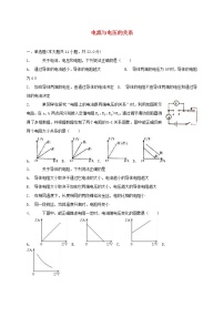 中考物理二轮专题复习《电流与电压的关系》复习专项练习 (含答案)